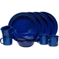 Stoic 4-Person Enamelware Set -Stoic BLU 1