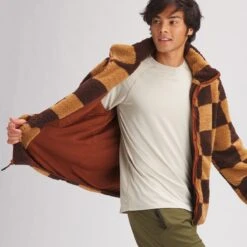 Stoic MTN Checker Sherpa Full-Zip Jacket - Men's -Stoic BROCHE D3