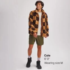 Stoic MTN Checker Sherpa Full-Zip Jacket - Men's -Stoic BROCHE D4