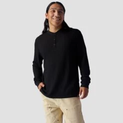 Stoic Wicking Waffle Long-Sleeve Henley - Men's