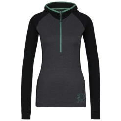 Stoic - Women's Merino260 StadjanSt. 3/4 Zip W. Hood - Merino Hoodie